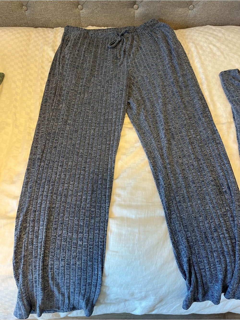 Cozy Ribbed Knit Lounge Set - Blue - Picture 3 of 3